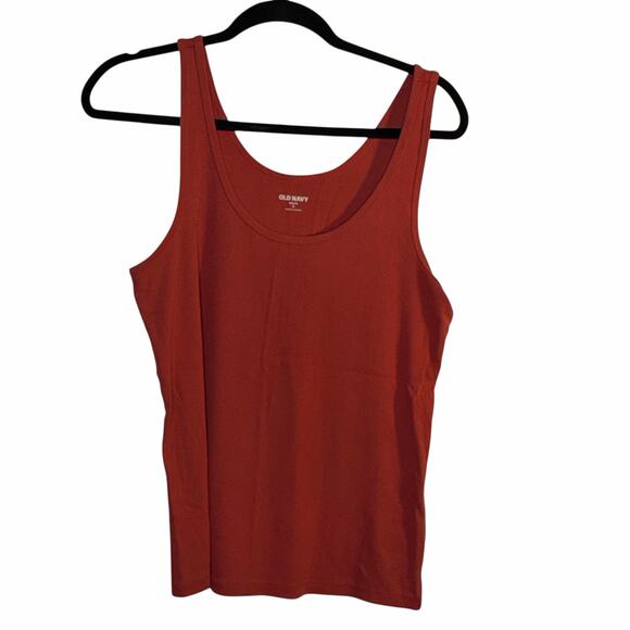 Old Navy Slim Fit Ribbed Tank Top Bundle – Size XL  Green, Light Blue & Rust Red - Picture 7 of 10